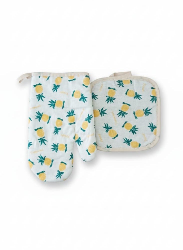 جوانتي وماسك فرن حراري كتان  قطعتين- - Image 2